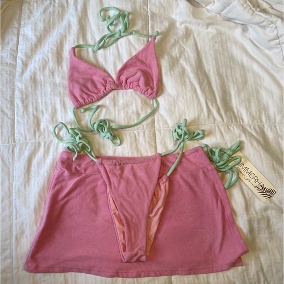Summer haus light pink 3 piece bikini set - Picture 2 of 4